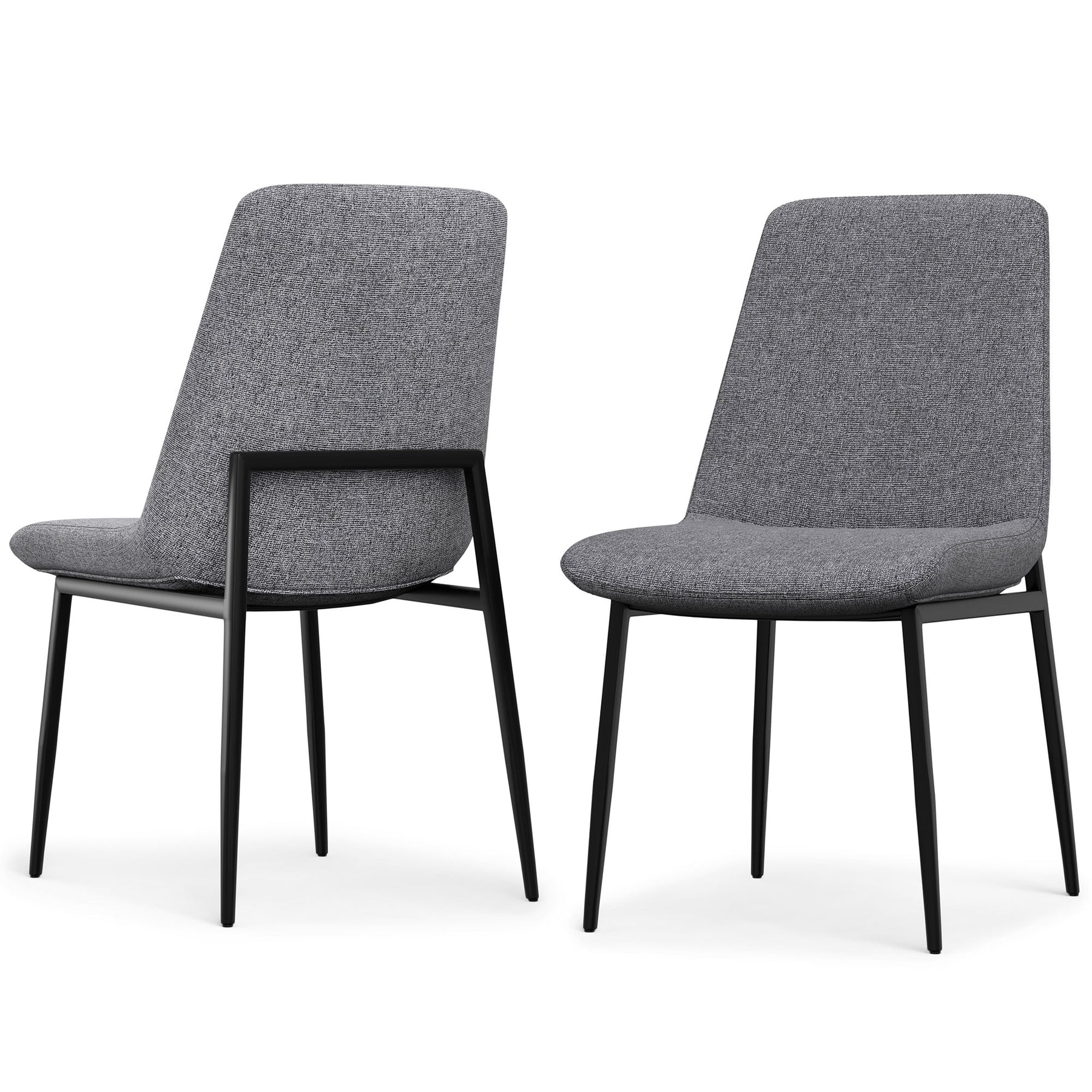 Grey Linen Style Fabric | Savannah Dining Chair ( Set of 2 )