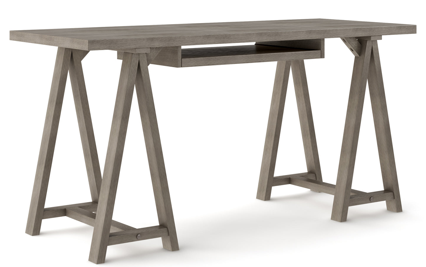 Farmhouse Grey | Sawhorse 60 inch Desk