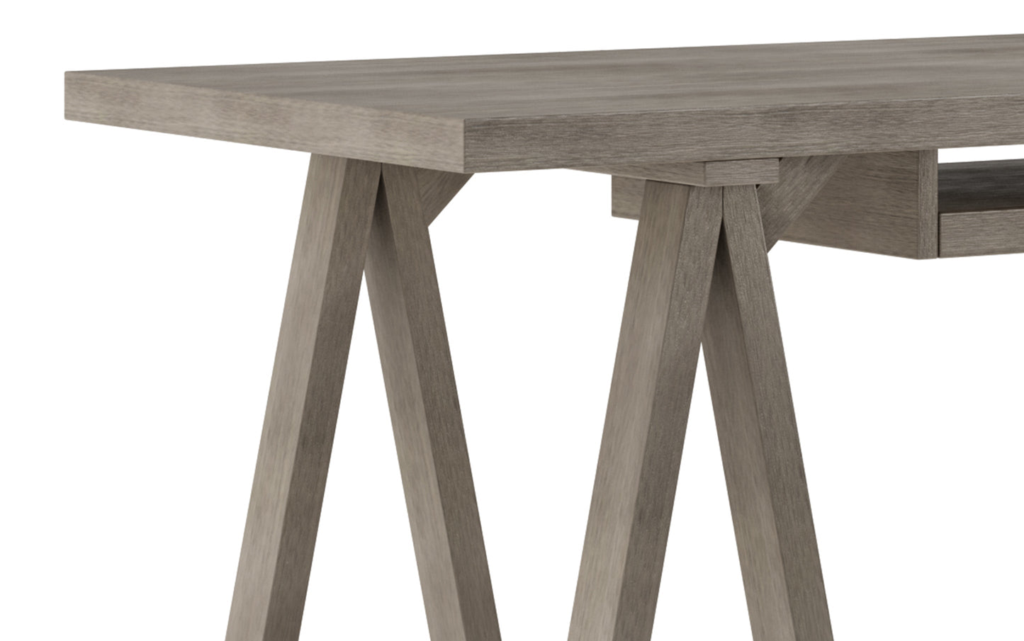 Farmhouse Grey | Sawhorse 60 inch Desk