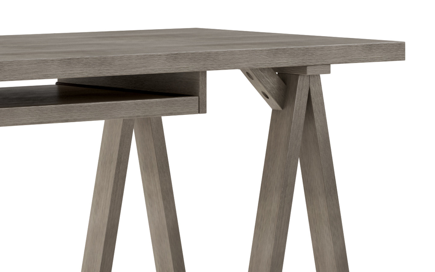 Farmhouse Grey | Sawhorse 60 inch Desk