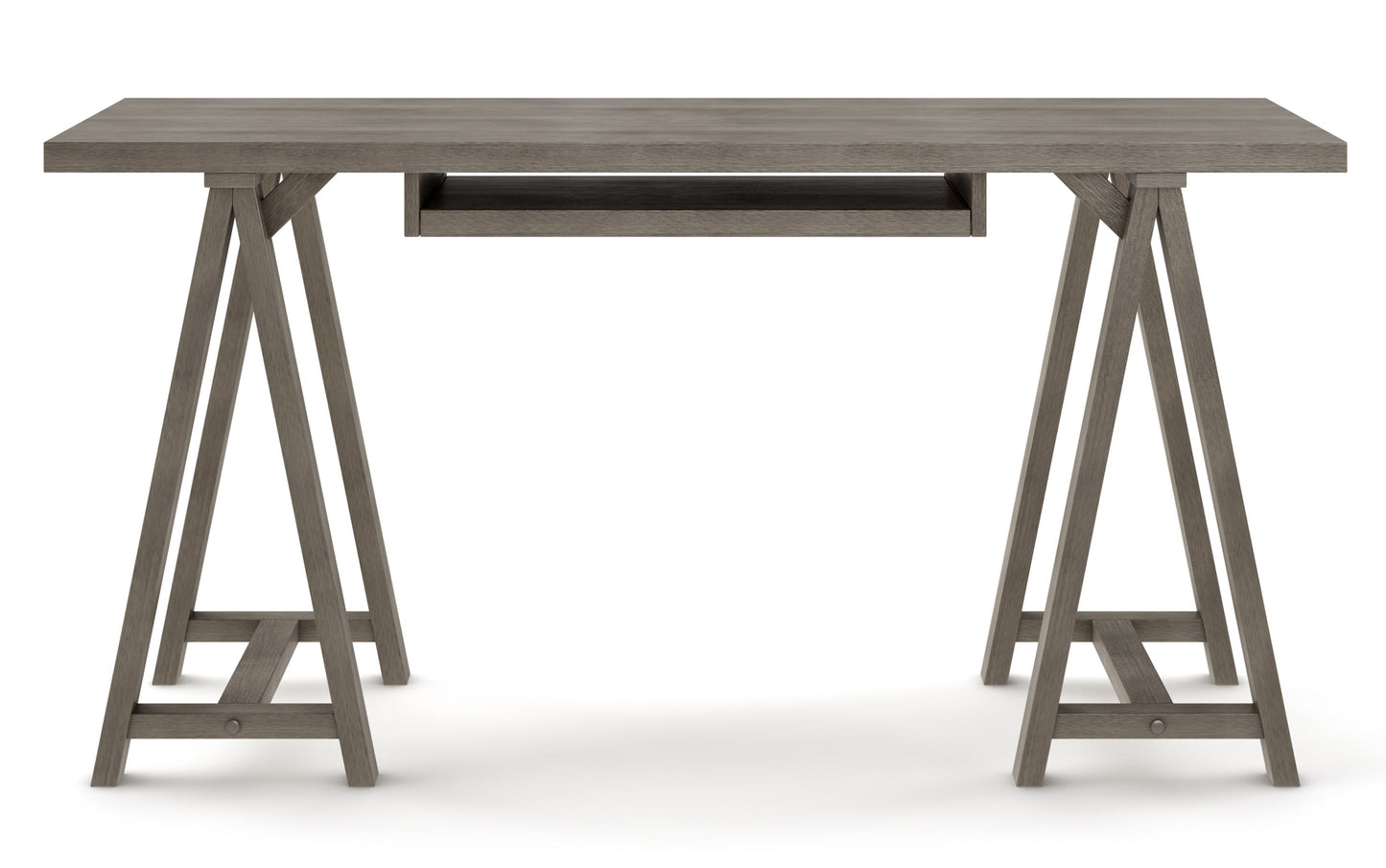 Farmhouse Grey | Sawhorse 60 inch Desk