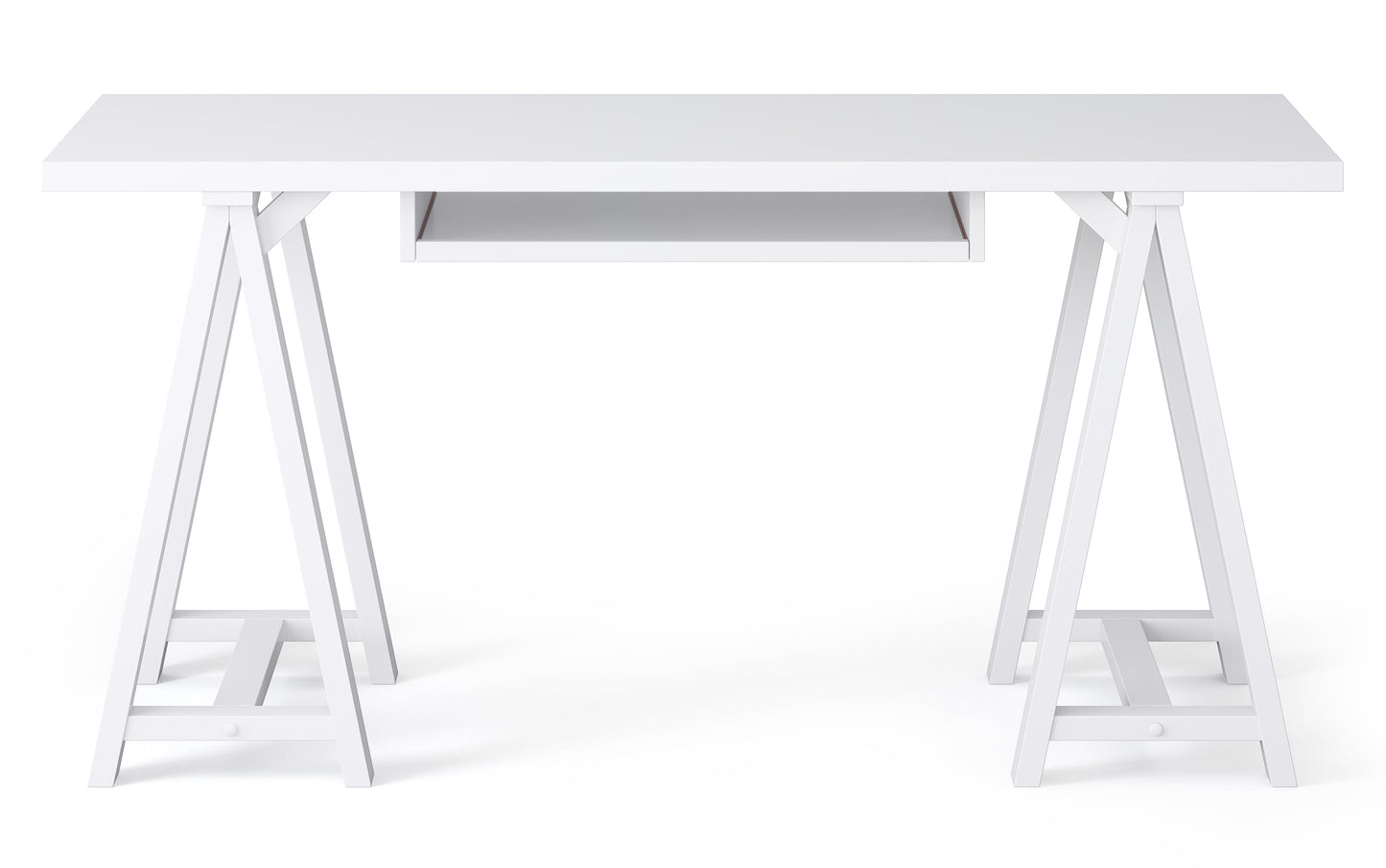 White | Sawhorse 60 inch Desk