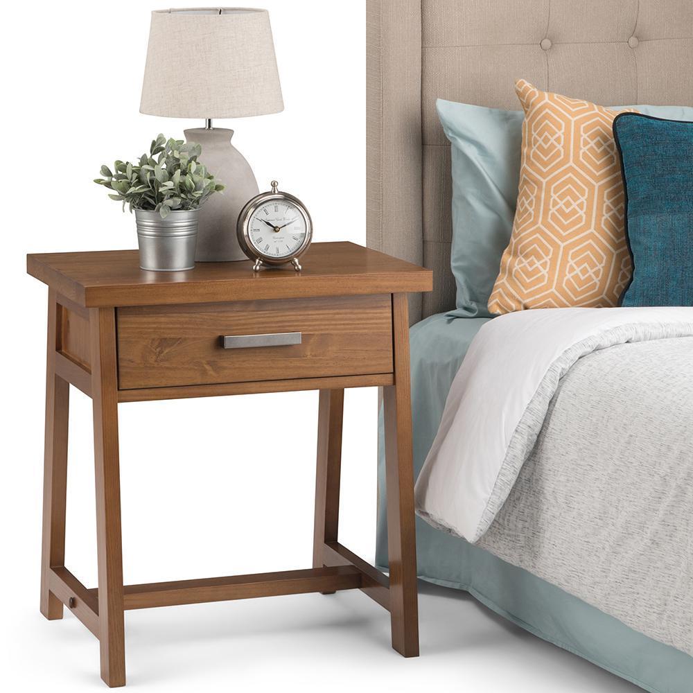 Medium Saddle Brown | Sawhorse Bedside Table