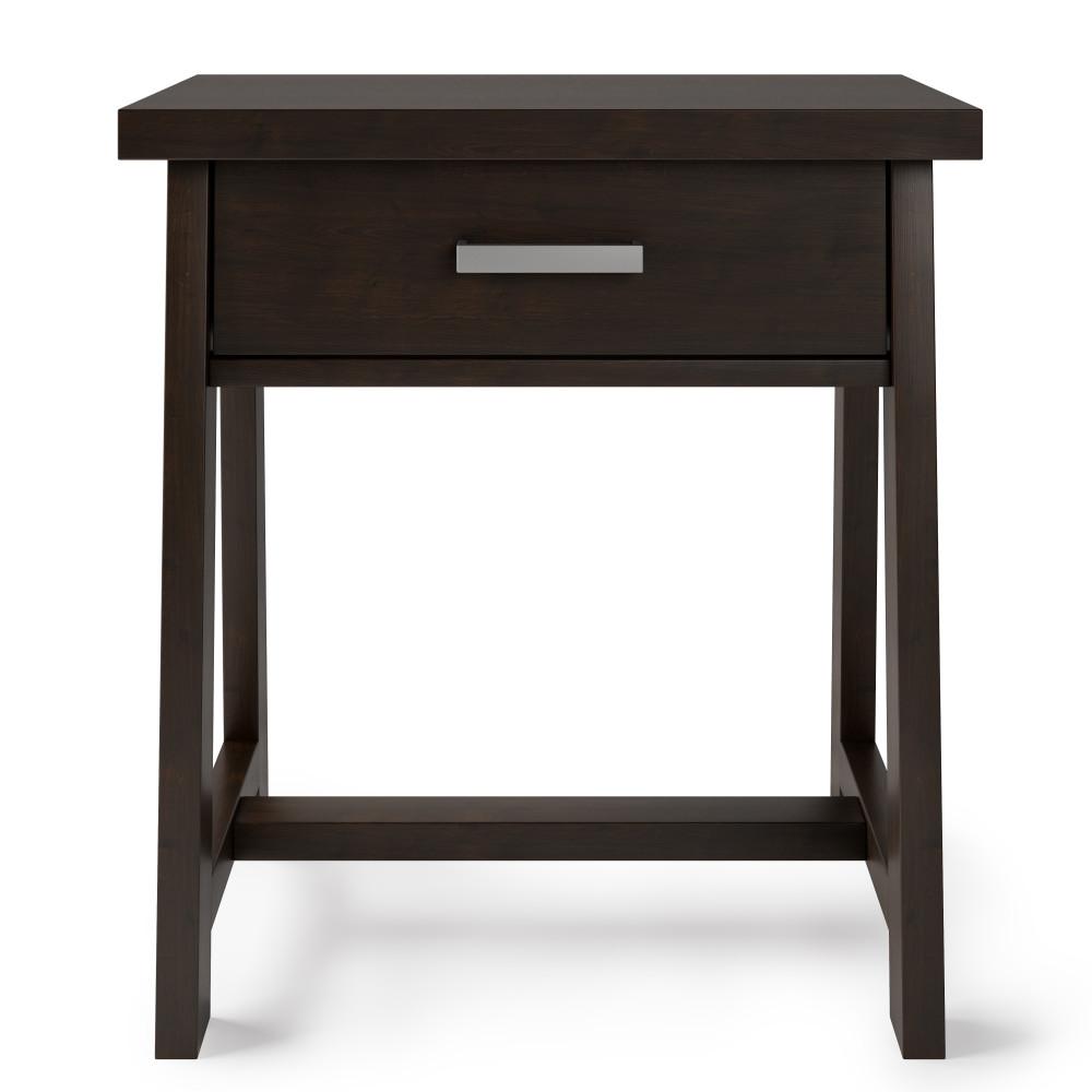 Dark Chestnut Brown | Sawhorse Bedside Table