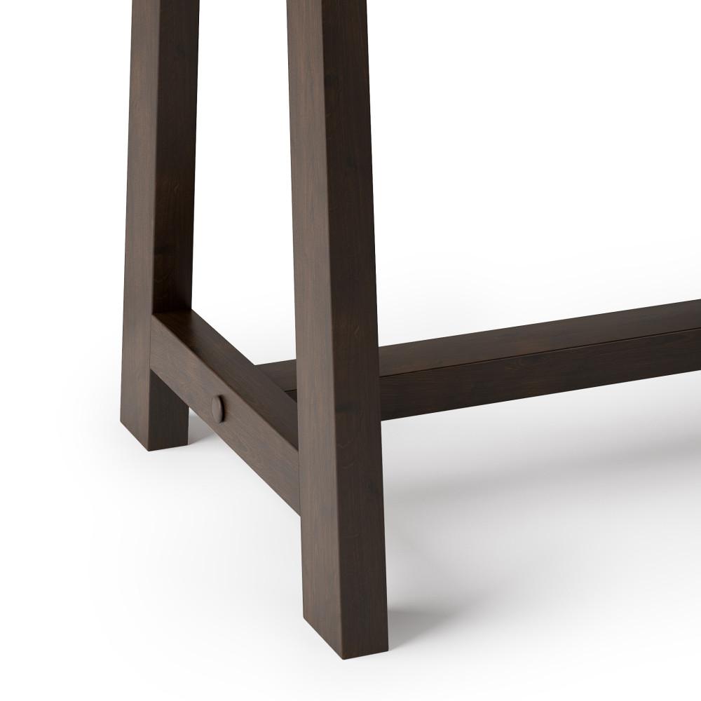 Dark Chestnut Brown | Sawhorse Bedside Table