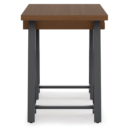 Sawhorse Solid Walnut Veneer and Metal Small Desk