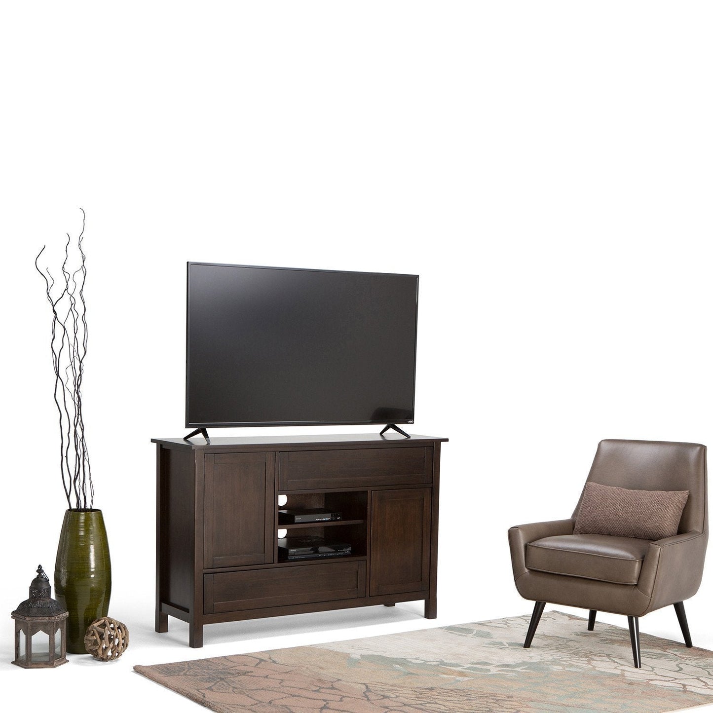 Dark Chestnut Brown | Sidney Tall TV Stand