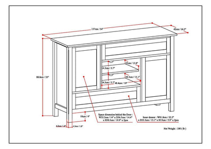 Dark Chestnut Brown | Sidney Tall TV Stand