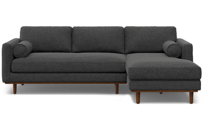 Charcoal Grey Woven-Blend Fabric | Morrison Mid Century Sectional