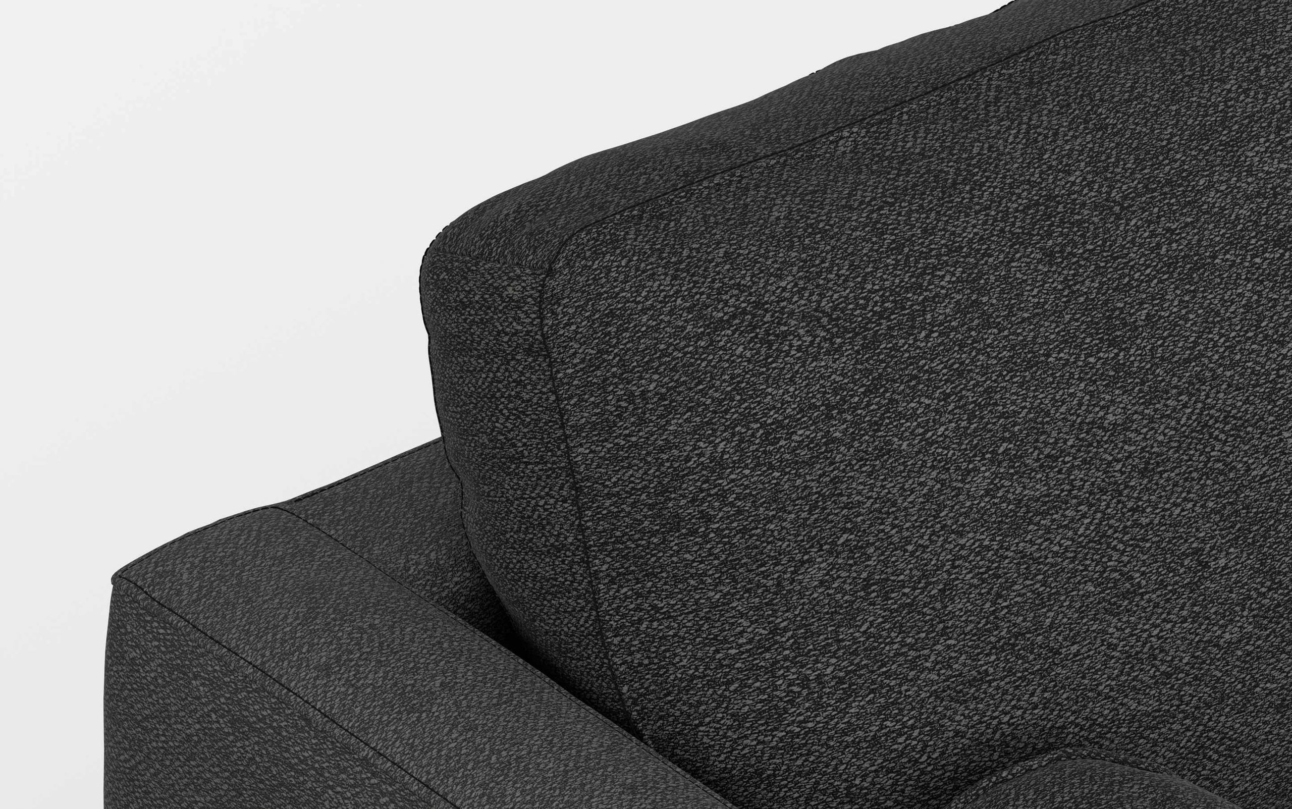 Charcoal Grey Woven-Blend Fabric | Morrison Mid Century Sectional