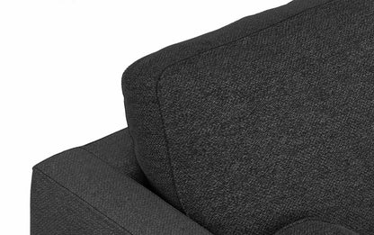 Charcoal Grey Woven-Blend Fabric | Morrison Left Sectional