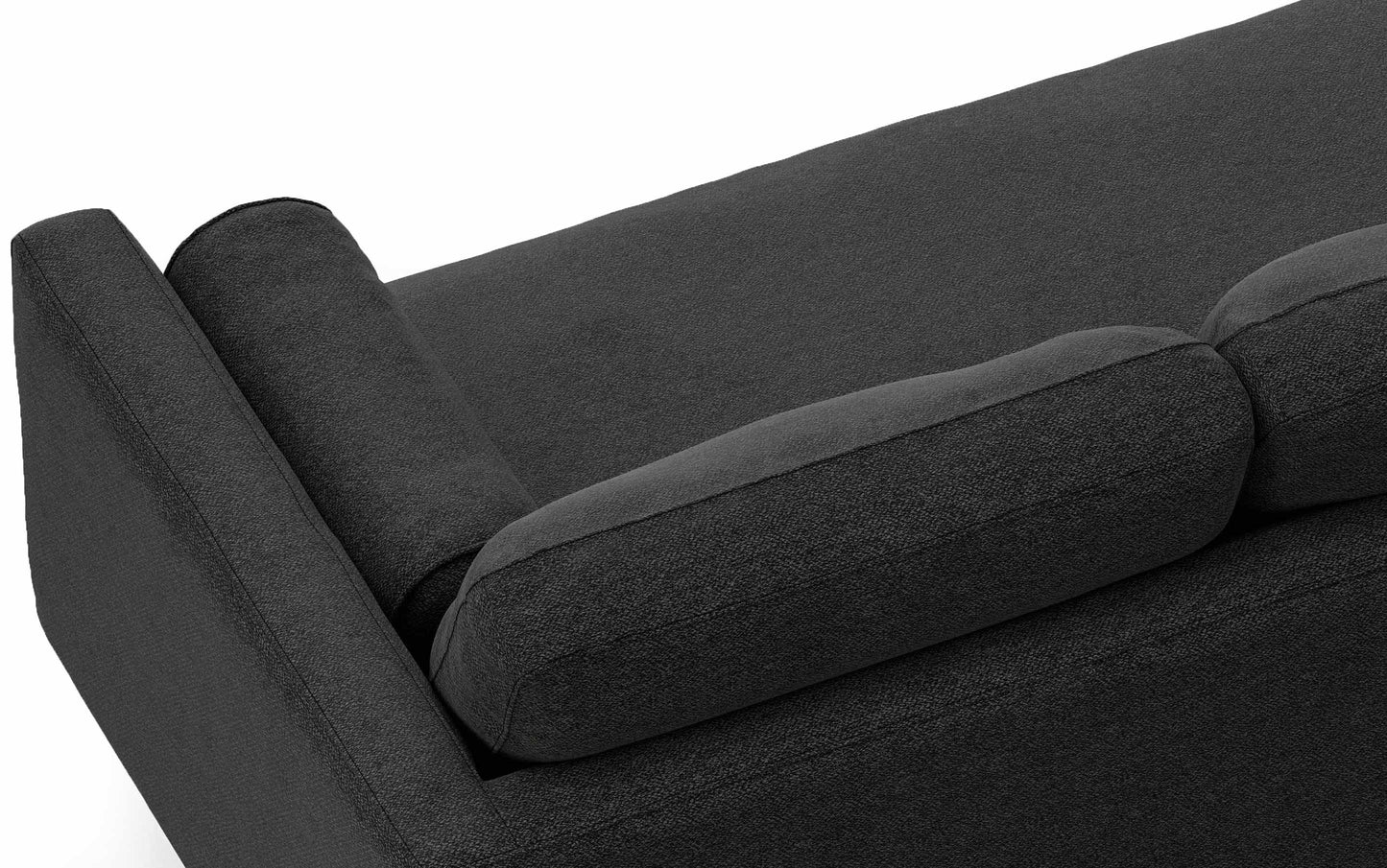 Charcoal Grey Woven-Blend Fabric | Morrison Left Sectional