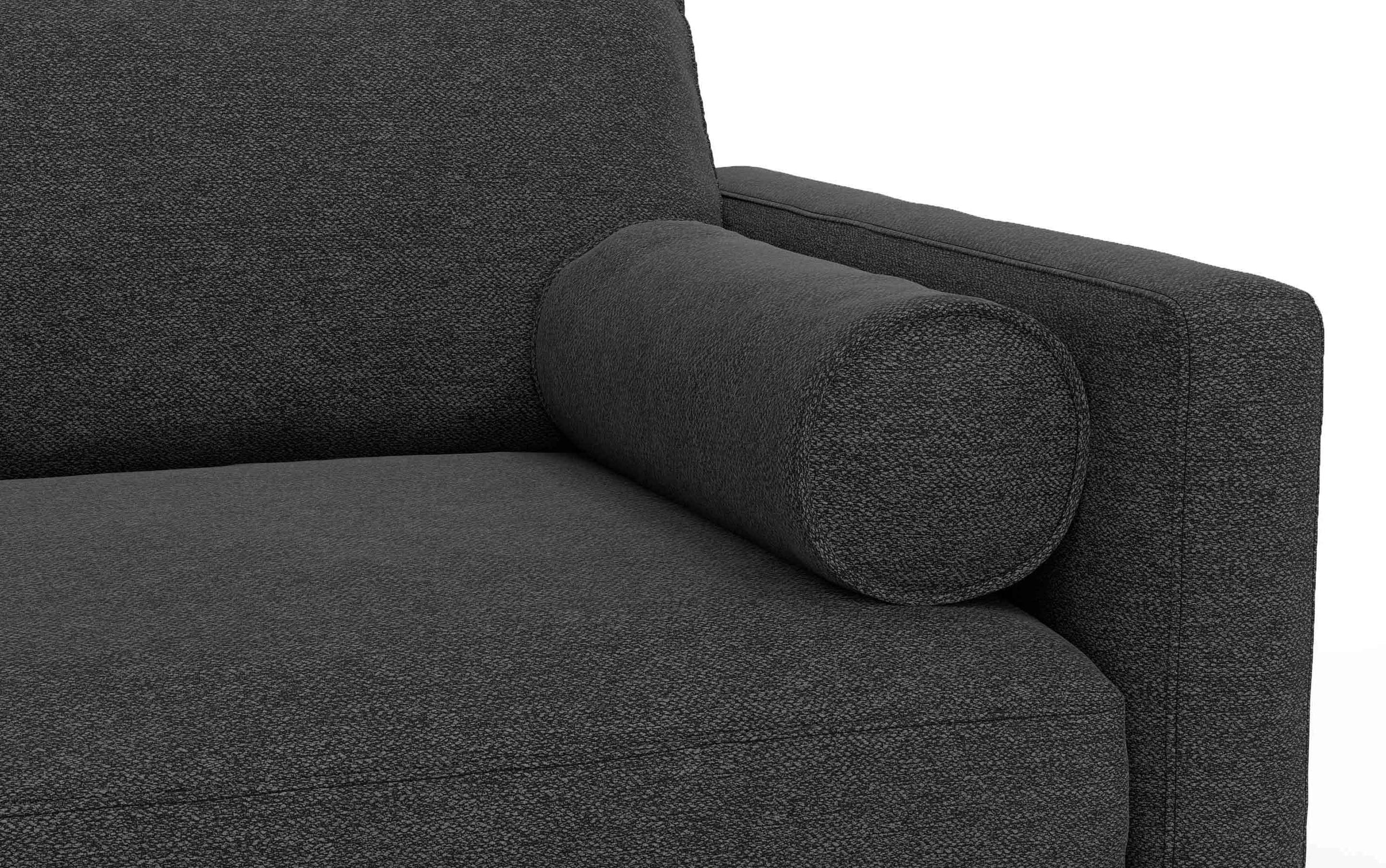 Charcoal Grey Woven-Blend Fabric | Morrison Left Sectional