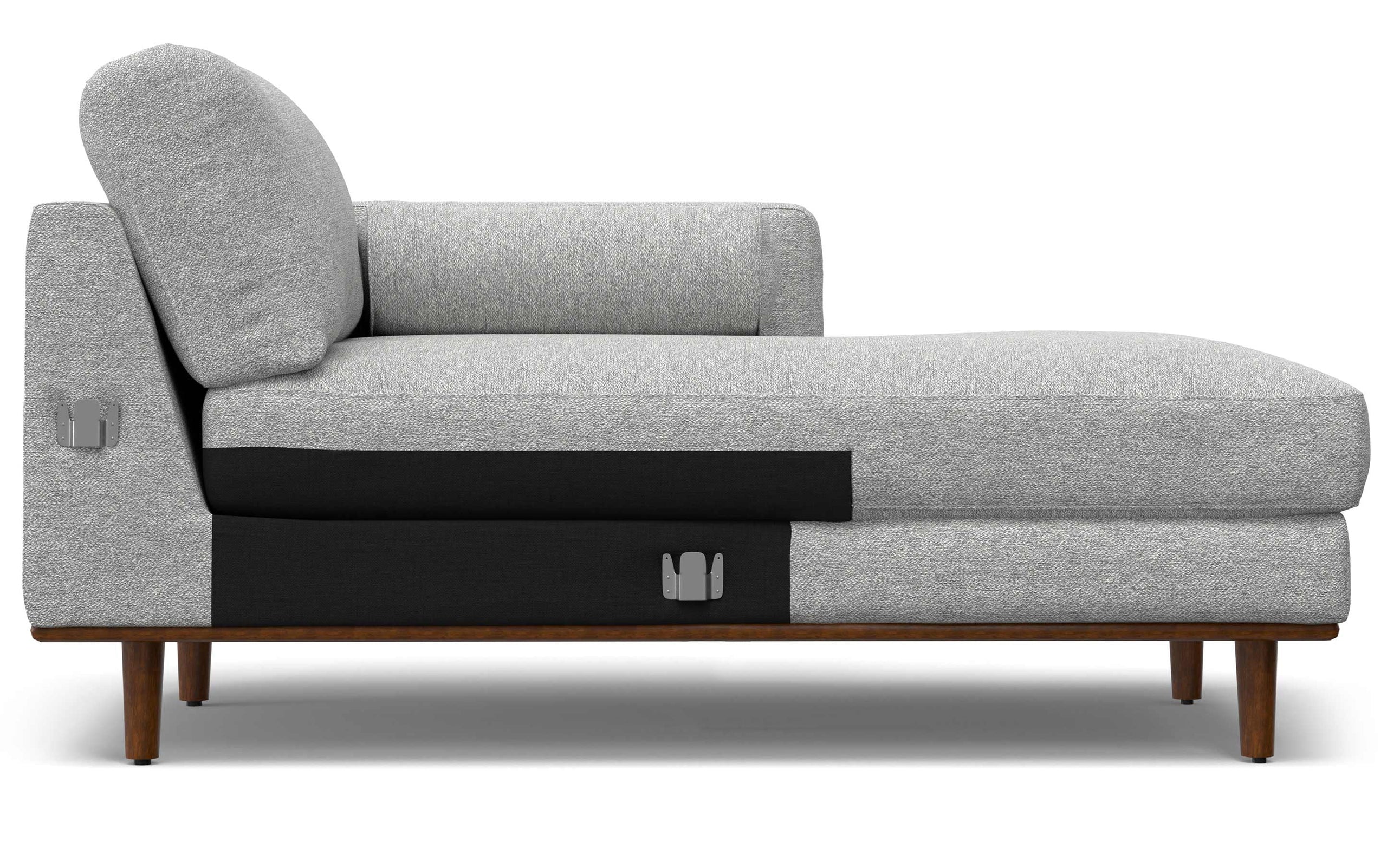 Mist Grey Woven-Blend Fabric | Morrison Mid Century Sectional