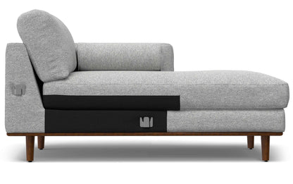 Mist Grey Woven-Blend Fabric | Morrison Mid Century Sectional