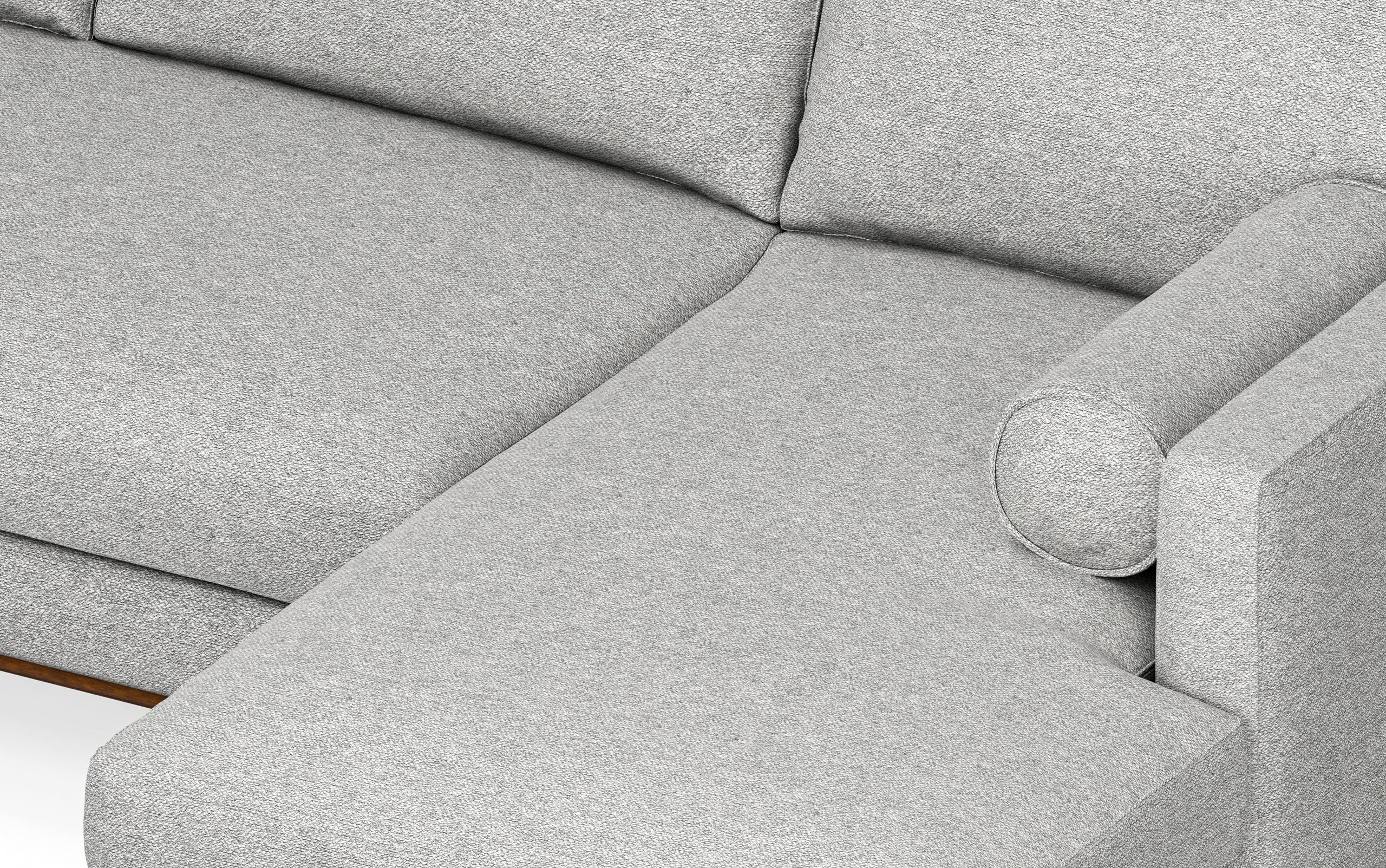 Mist Grey Woven-Blend Fabric | Morrison Mid Century Sectional