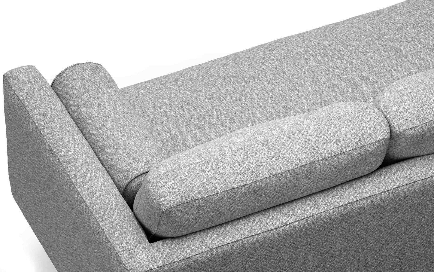 Mist Grey Woven-Blend Fabric | Morrison Left Sectional