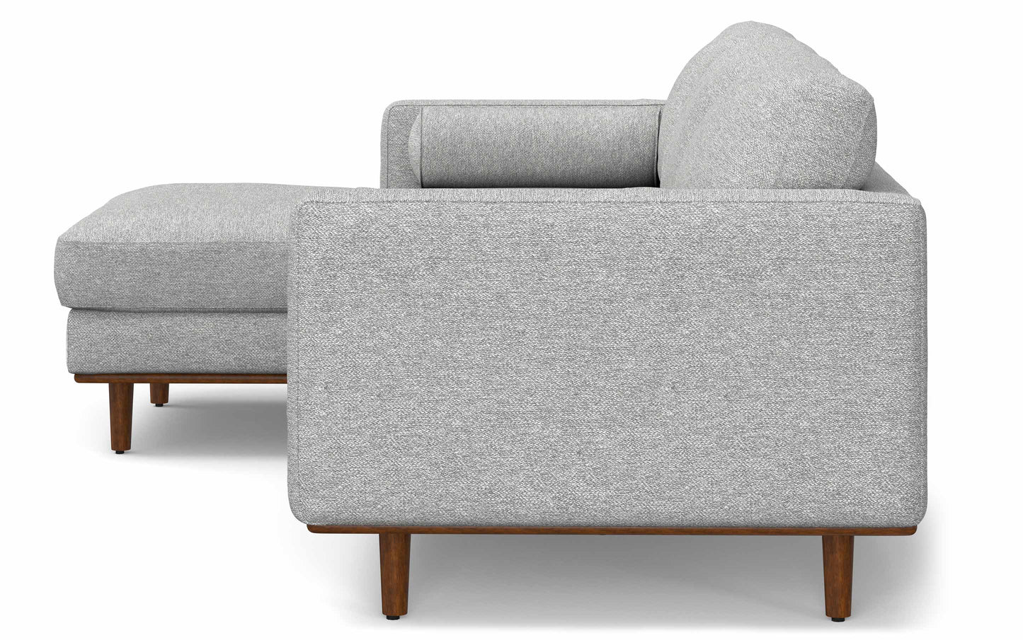 Mist Grey Woven-Blend Fabric | Morrison Left Sectional