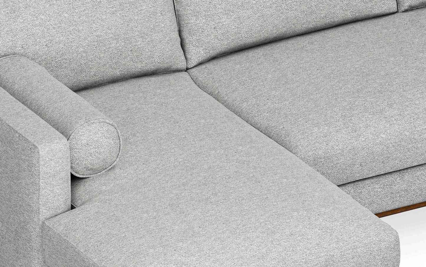 Mist Grey Woven-Blend Fabric | Morrison Left Sectional