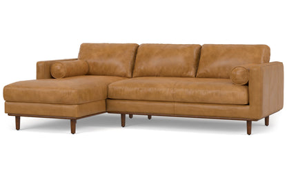 Sienna Genuine Leather | Morrison Left Sectional in Genuine Leather