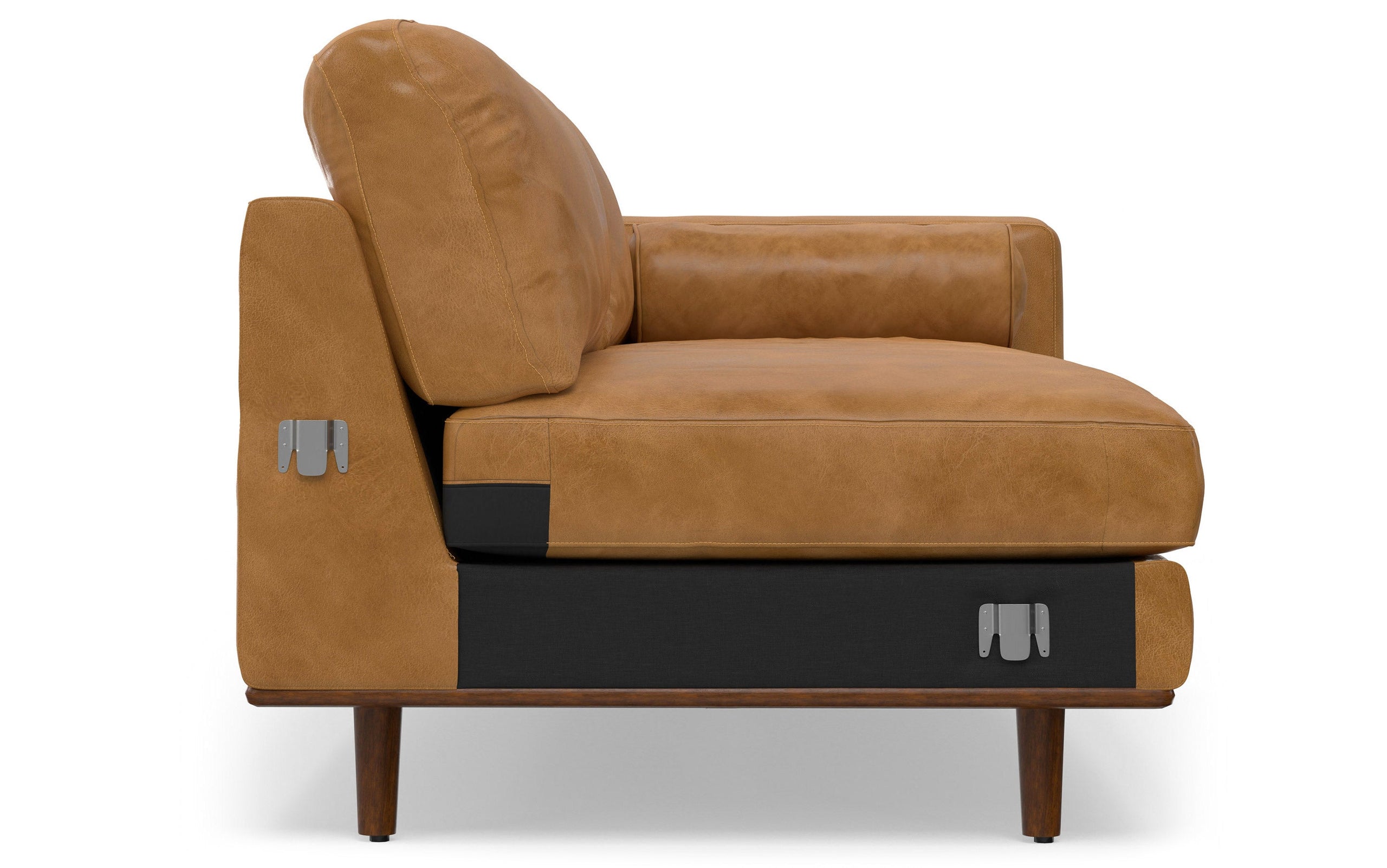 Sienna Genuine Leather | Morrison Left Sectional in Genuine Leather