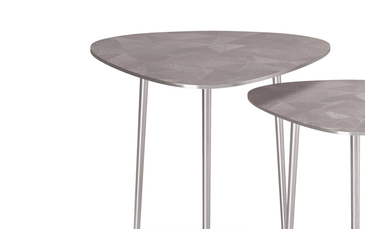 Shelton 2 Pc Metal Nesting Table