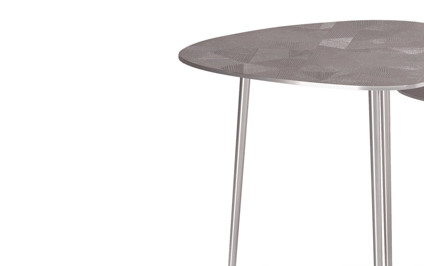 Shelton 2 Pc Metal Nesting Table