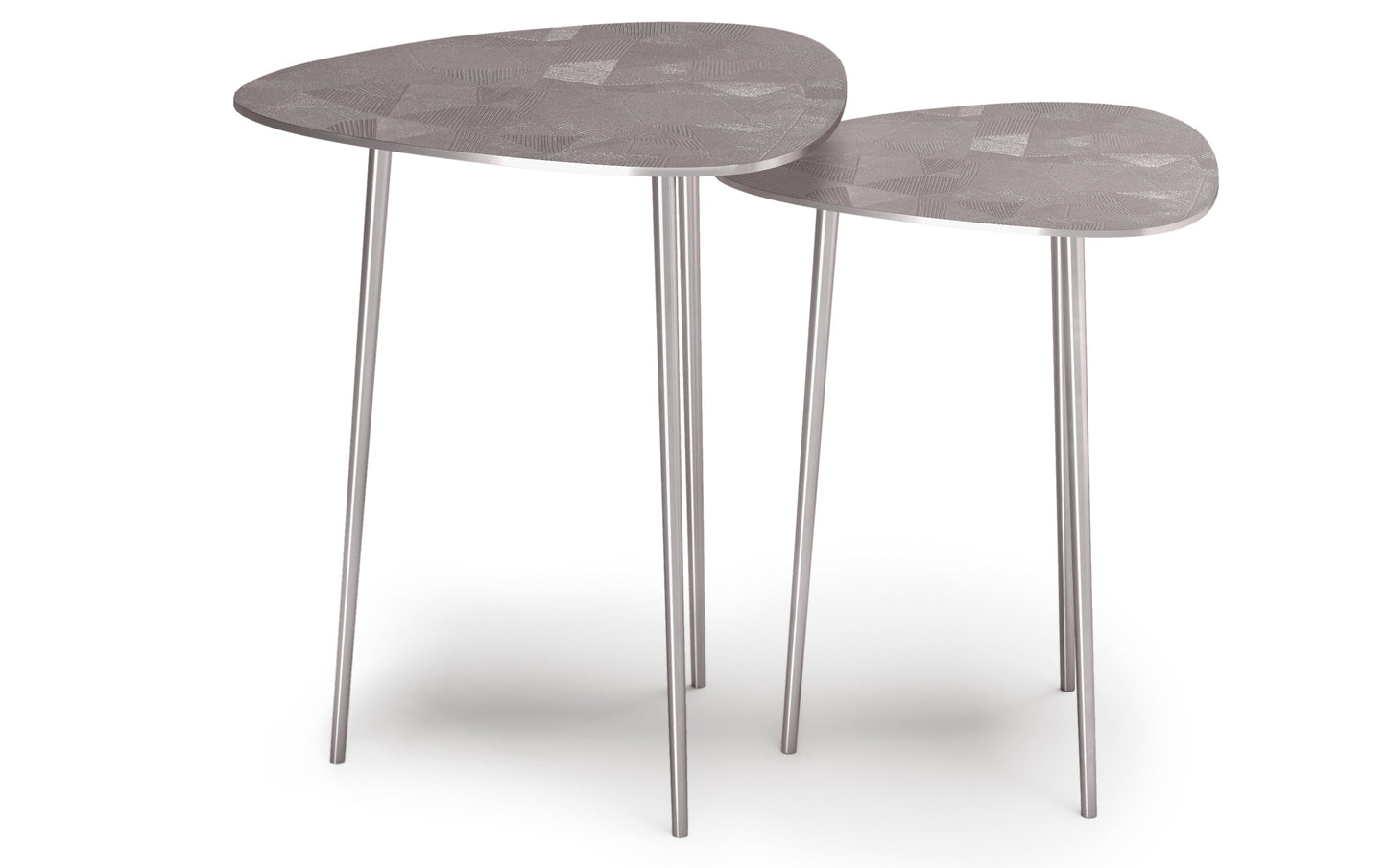 Shelton 2 Pc Metal Nesting Table