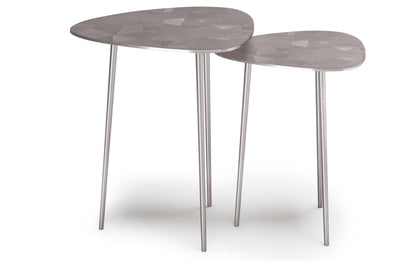 Shelton 2 Pc Metal Nesting Table