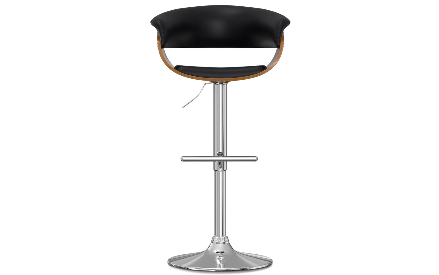 Black Vegan Leather | Sheldon Adjustable Swivel Bar Stool