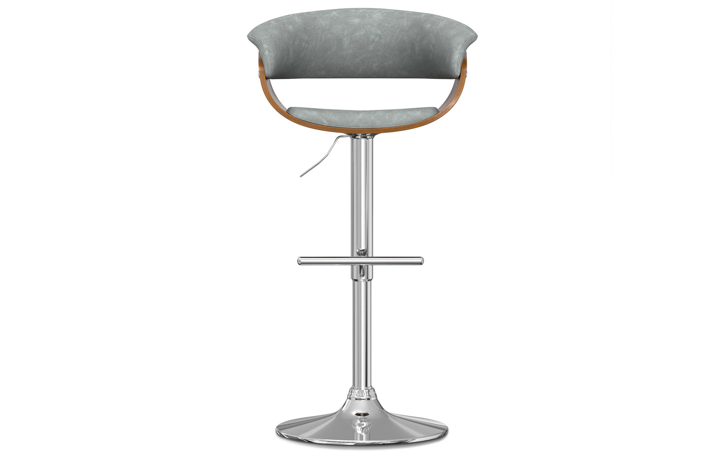 Stone Grey Vegan Leather | Sheldon Adjustable Swivel Bar Stool