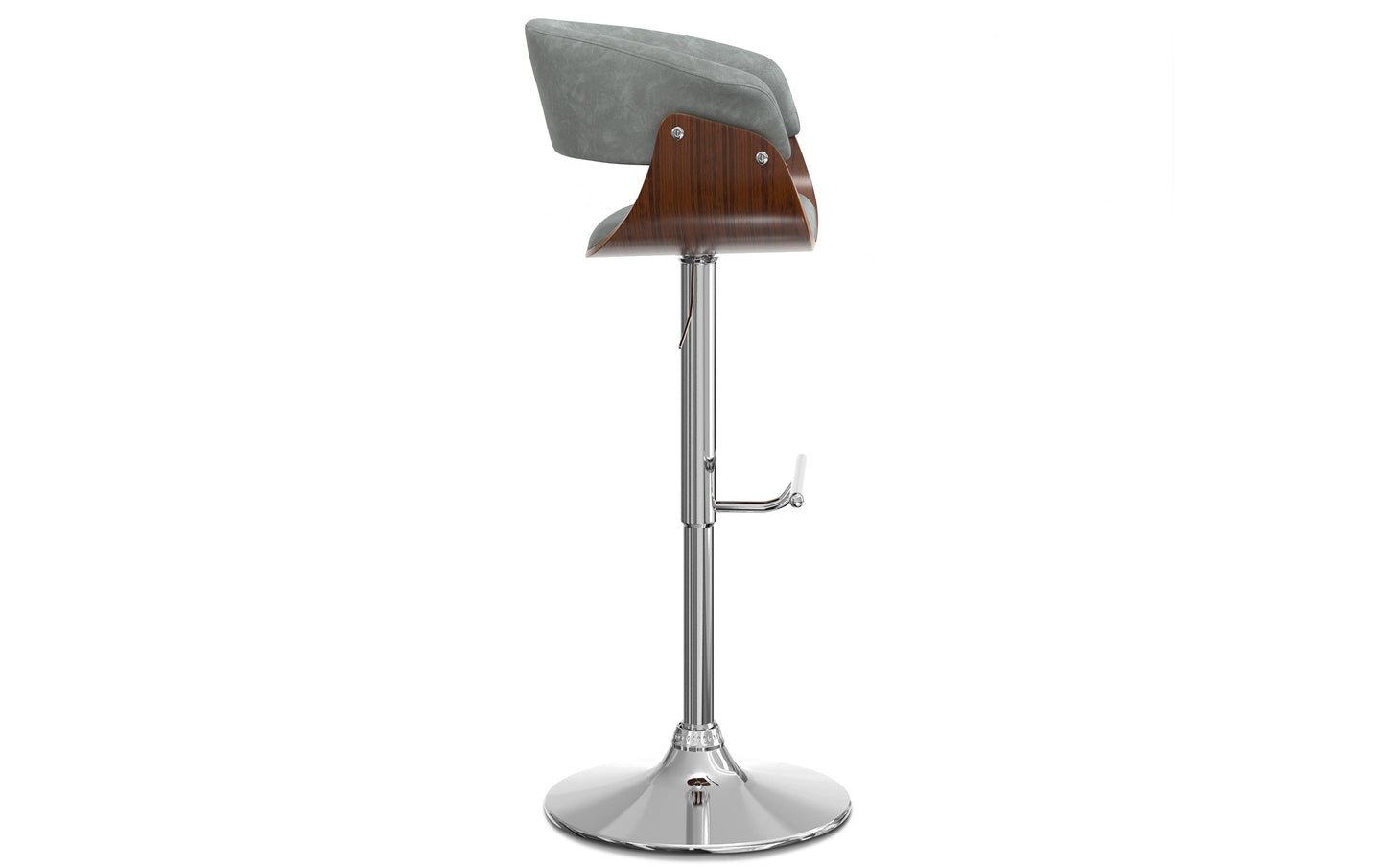 Stone Grey Vegan Leather | Sheldon Adjustable Swivel Bar Stool