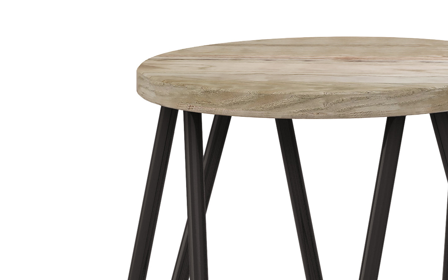 Natural | Simeon 24 inch Metal Counter Height Stool with Wood Seat