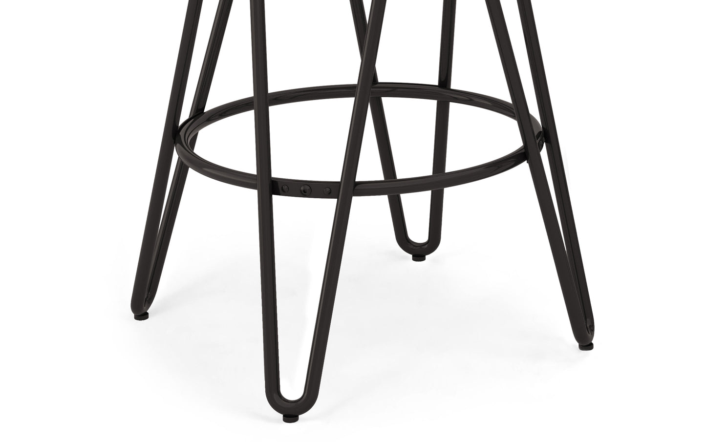 Natural | Simeon 24 inch Metal Counter Height Stool with Wood Seat