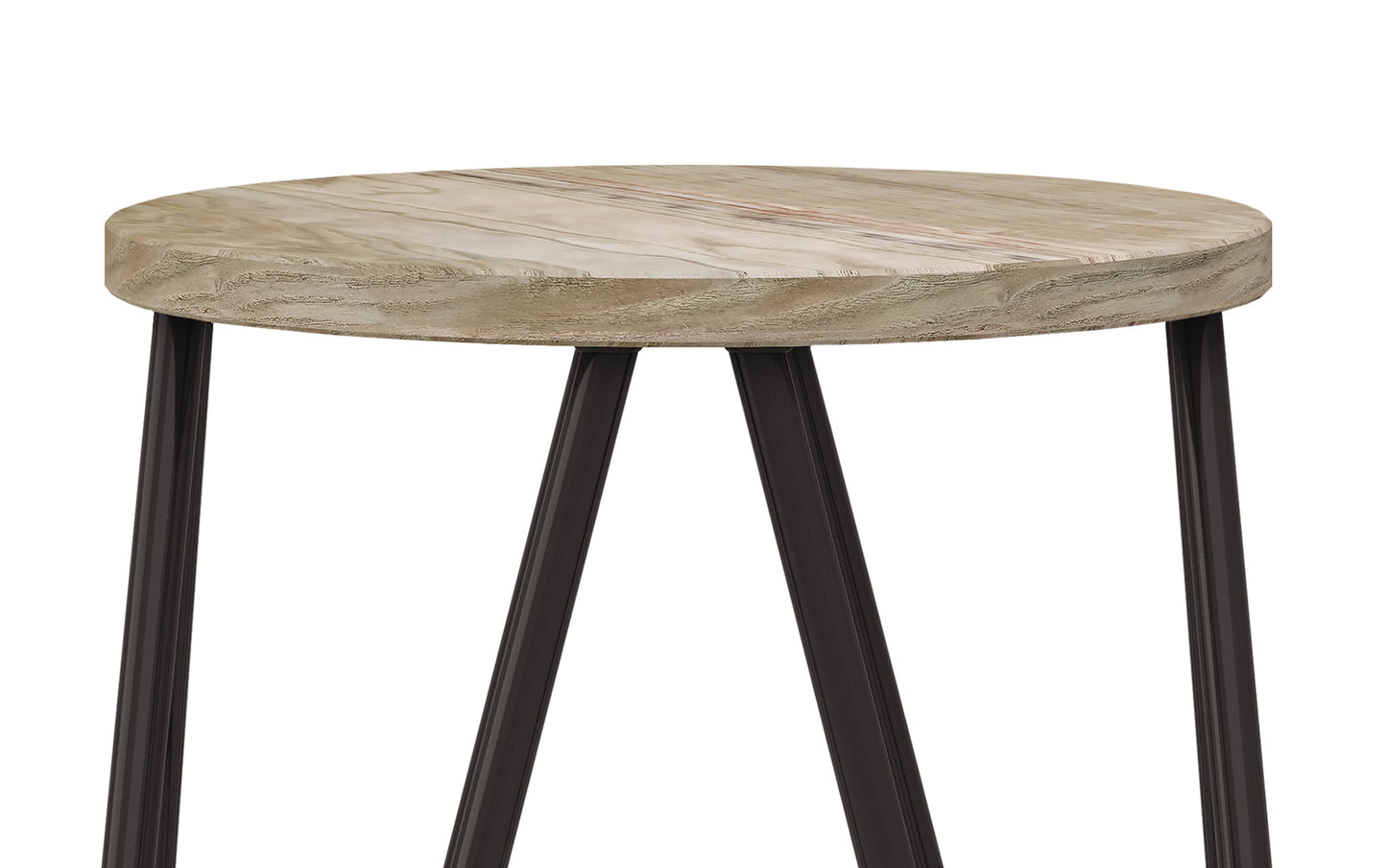 Natural | Simeon 24 inch Metal Counter Height Stool with Wood Seat