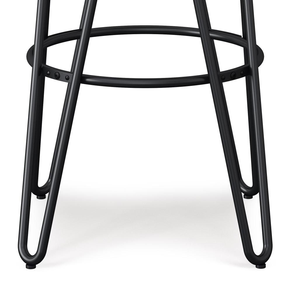 Natural | Simeon 30 inch Metal Bar Stool with Wood Seat