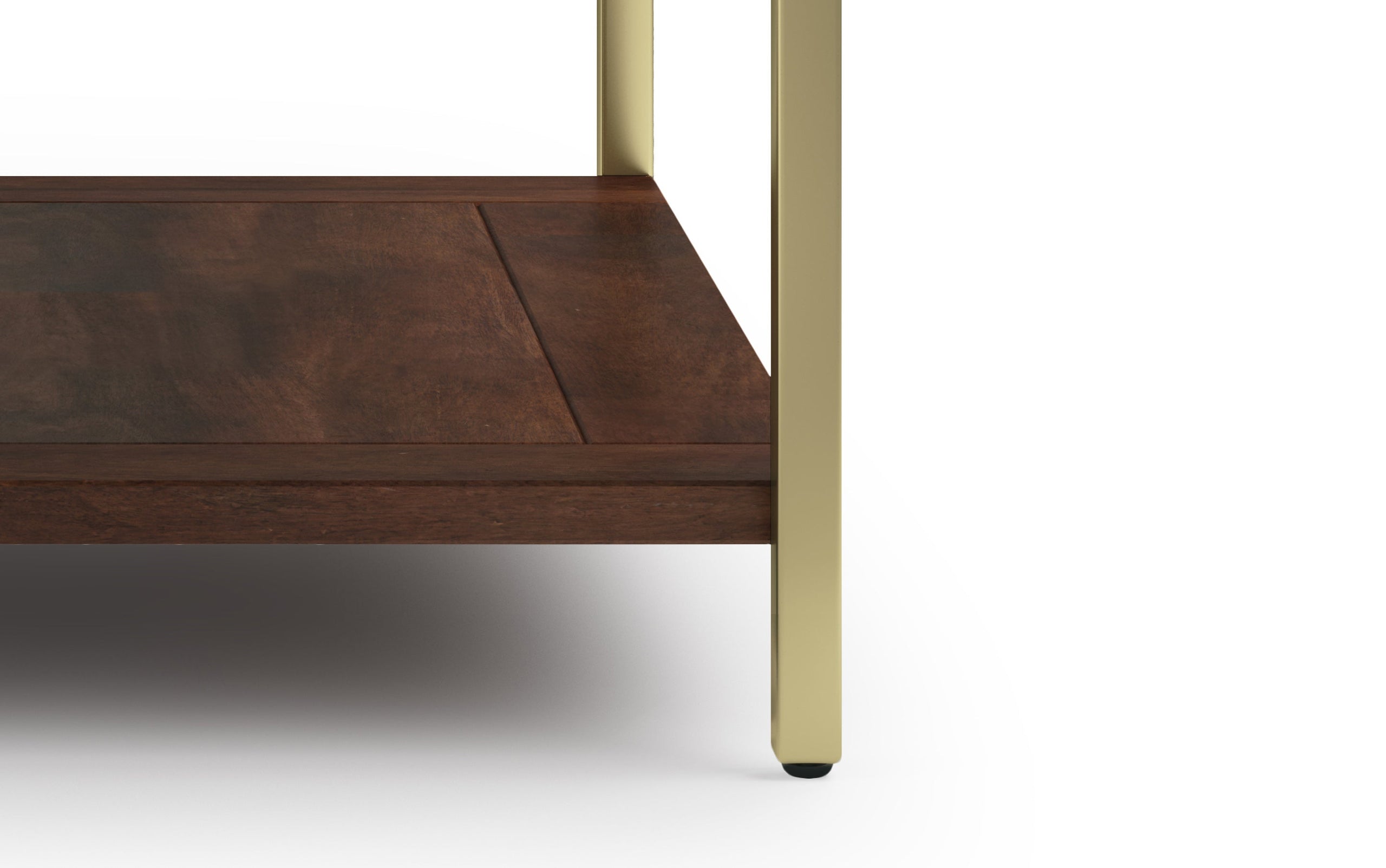 Dark Brown and Gold | Skyler Square Coffee Table