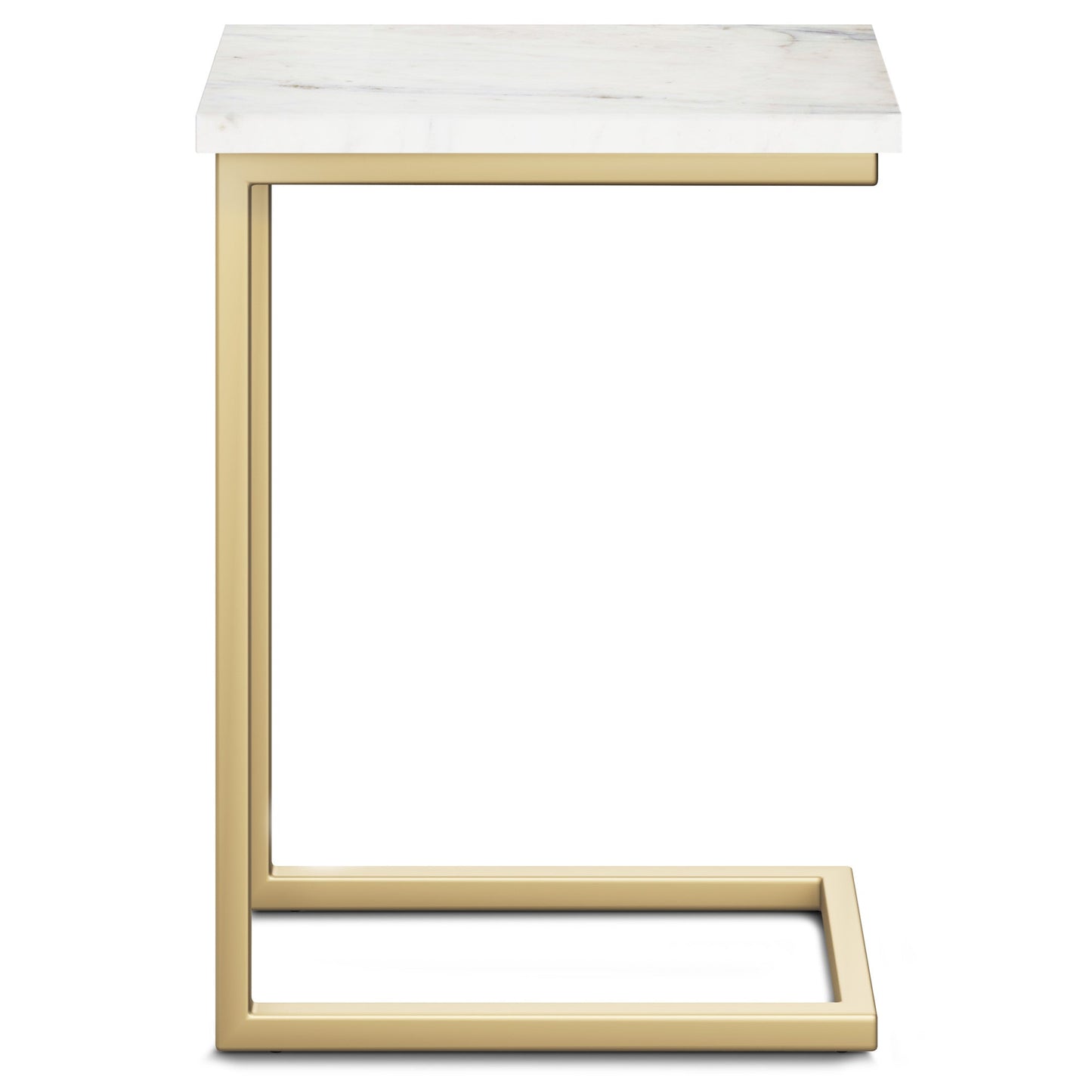 Gold | Skyler C Side Table with Marble Top