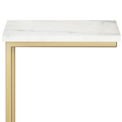 Gold | Skyler C Side Table with Marble Top