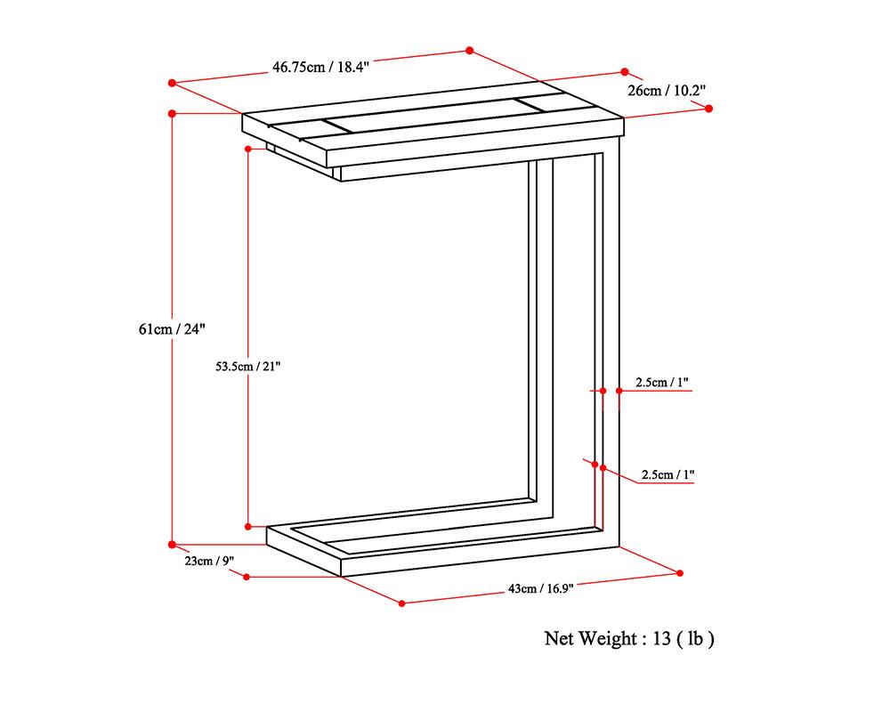 Natural Charcoal | Skyler C Side Table