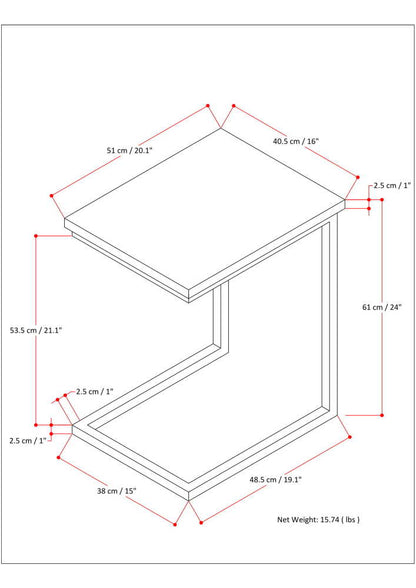 Skyler Wide C Side Table