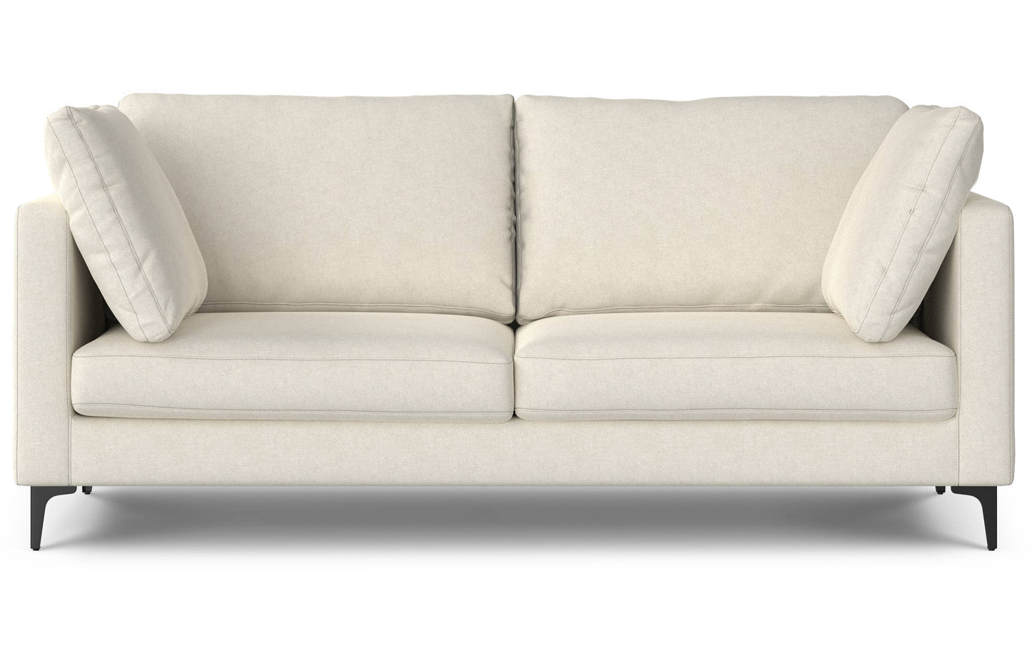 Cream Performance Fabric | Ava 76 inch Mid Century Sofa