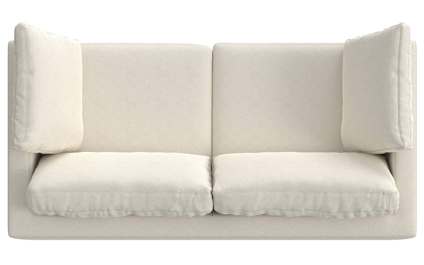 Cream Performance Fabric | Ava 76 inch Mid Century Sofa