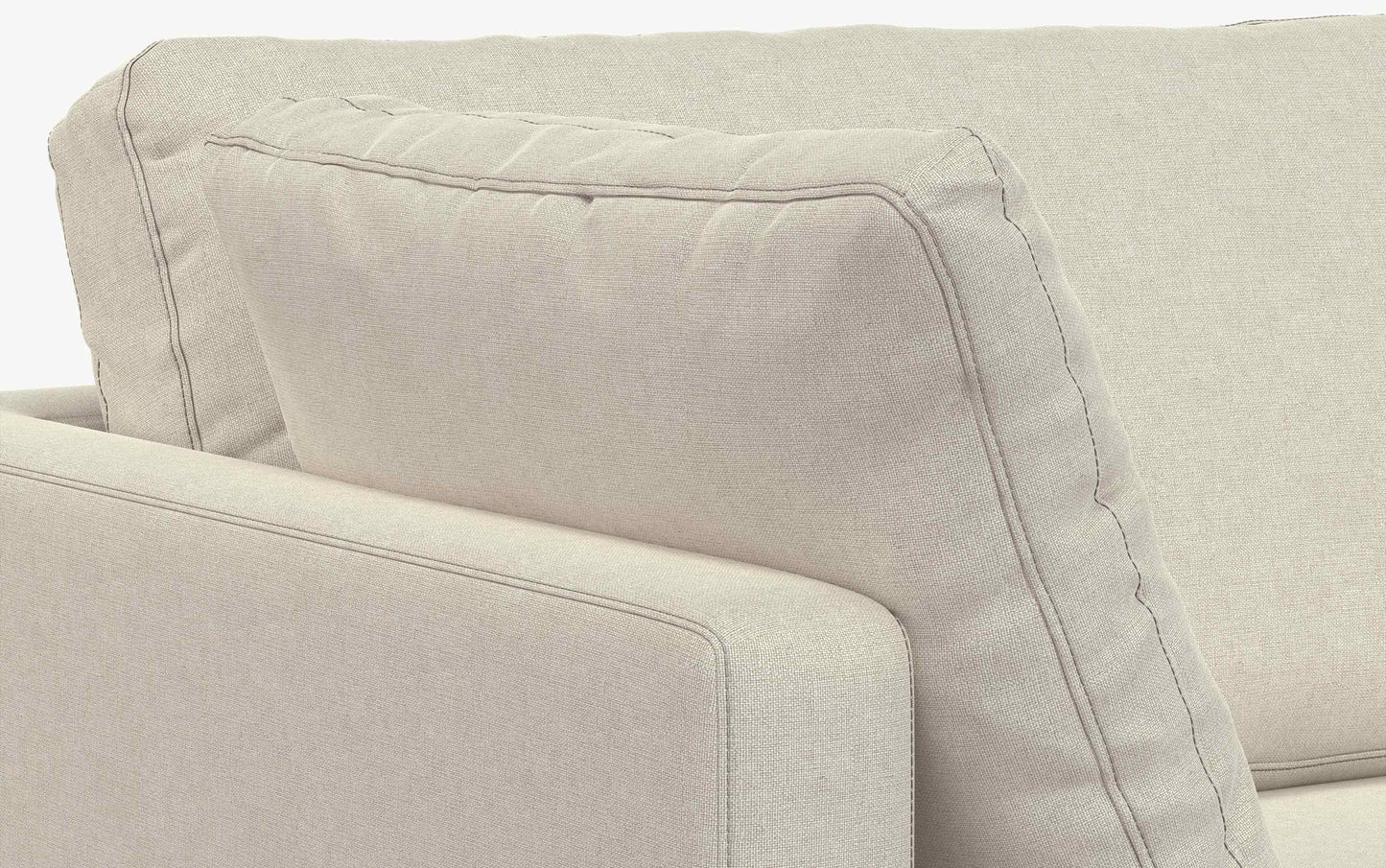 Cream Performance Fabric | Ava 76 inch Mid Century Sofa