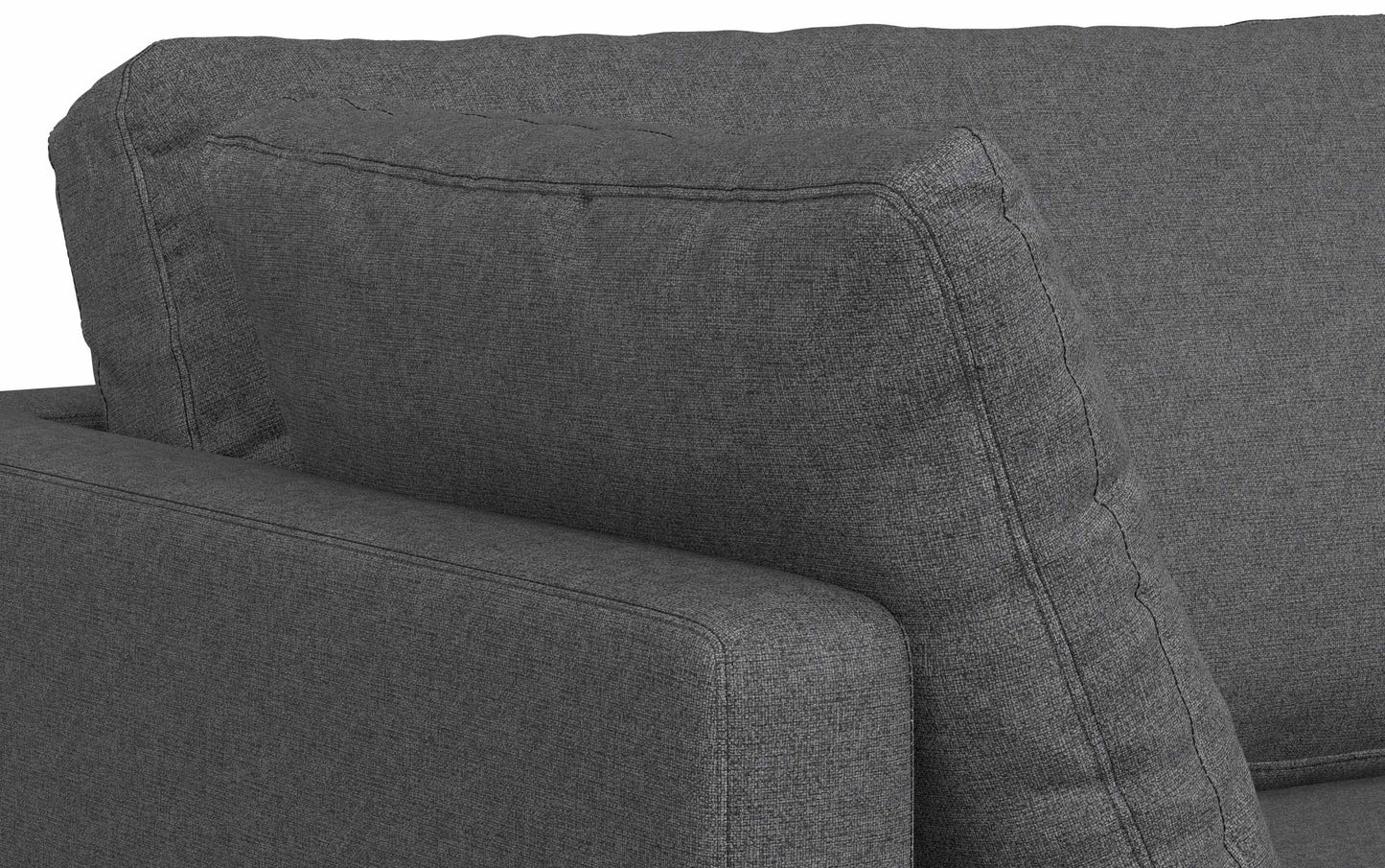 Pebble Grey Performance Fabric | Ava 76 inch Mid Century Sofa