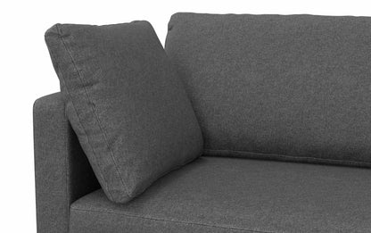 Pebble Grey Performance Fabric | Ava 76 inch Mid Century Sofa