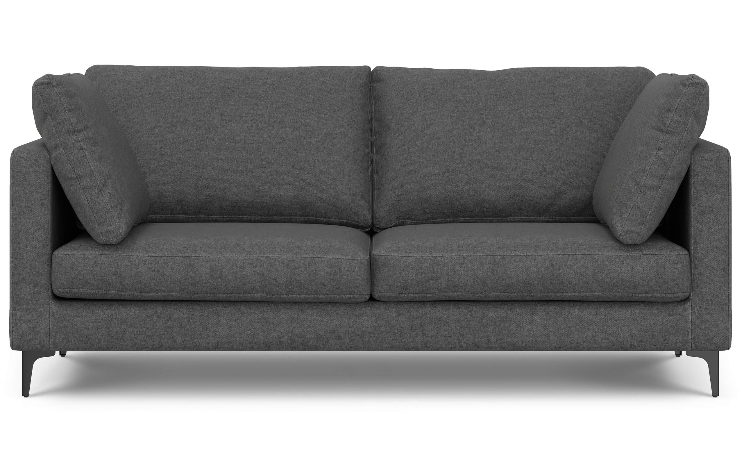 Pebble Grey Performance Fabric | Ava 76 inch Mid Century Sofa