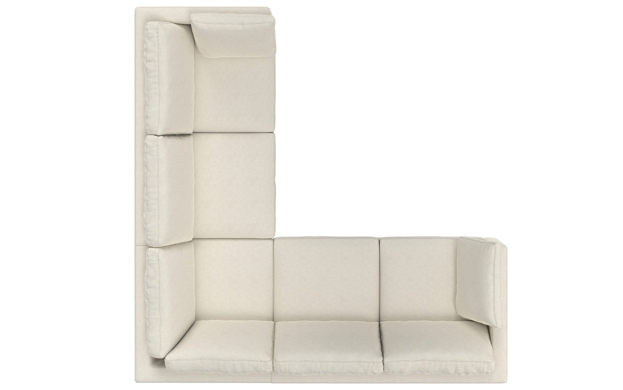 Cream | Ava Mid Century Corner Sectional