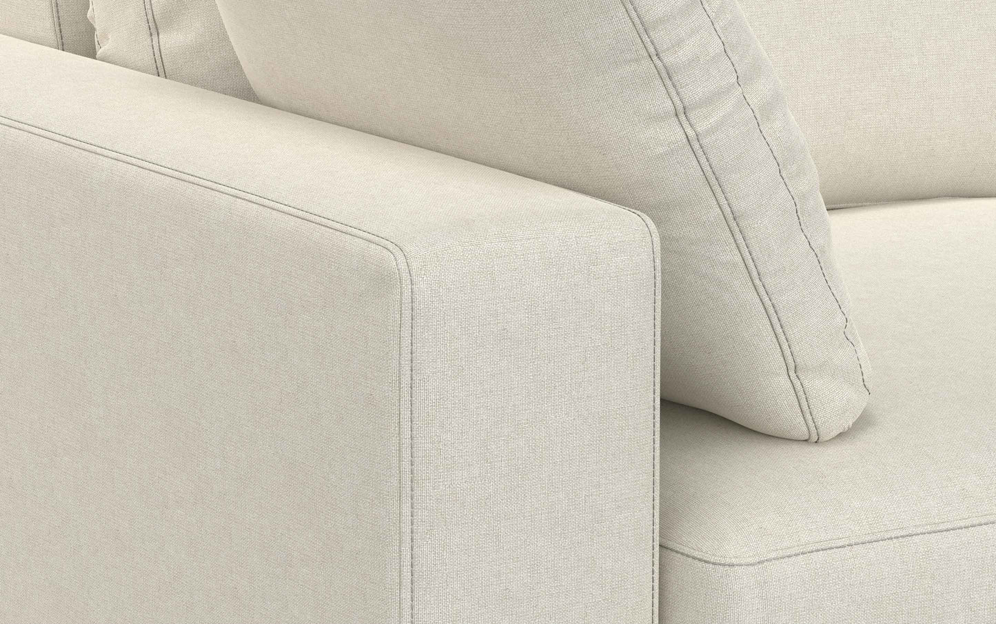 Cream Performance Fabric | Charlie 96 inch Deep Seater Sofa