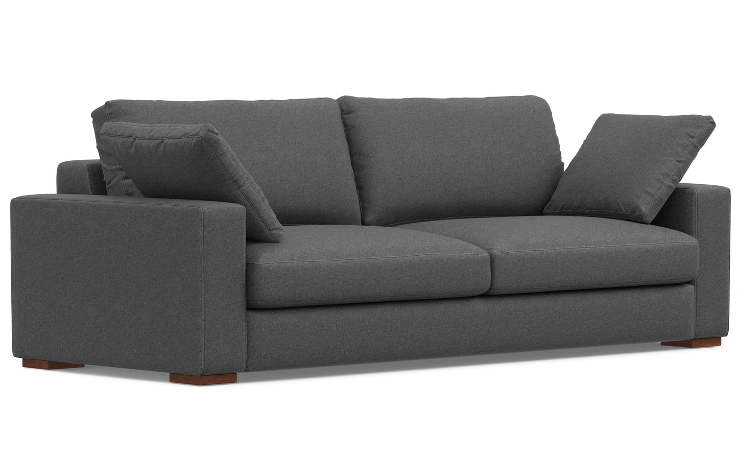 Pebble Grey Performance Fabric | Charlie 96 inch Deep Seater Sofa